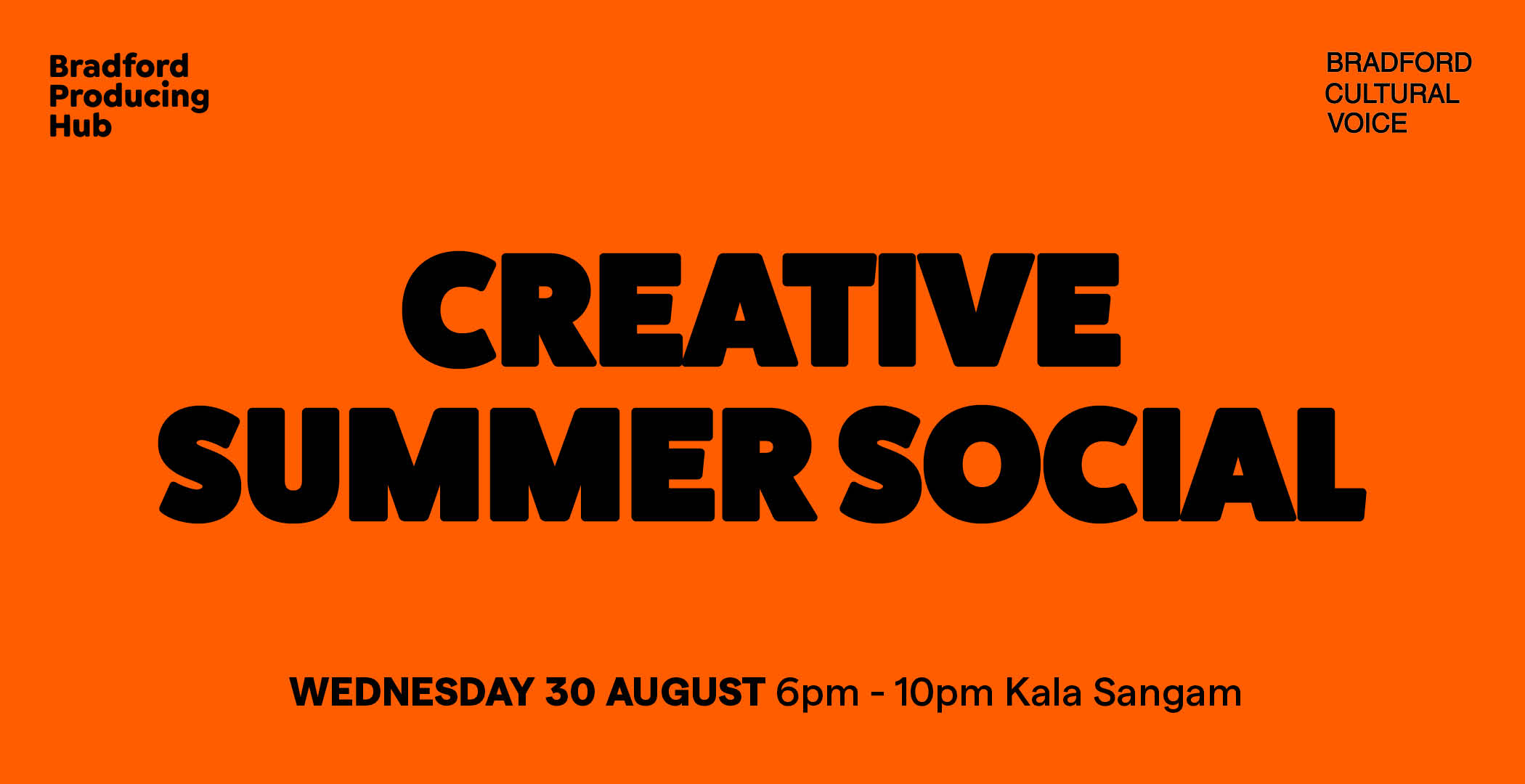 Creative Summer Social, Wednesday 30 August, 6pm - 10pm, Kala Sangam
