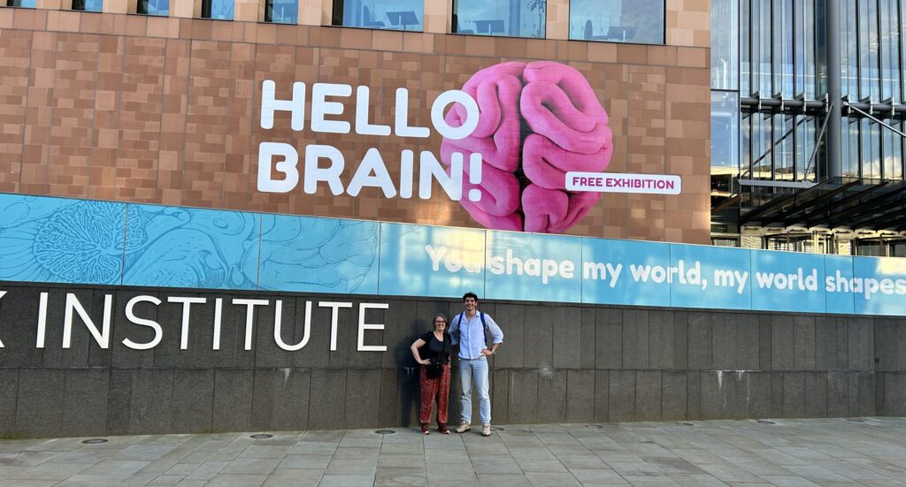 Sue Walpole and Morgan Thomas celebrate Leeds Cultural Institute follow-on fund