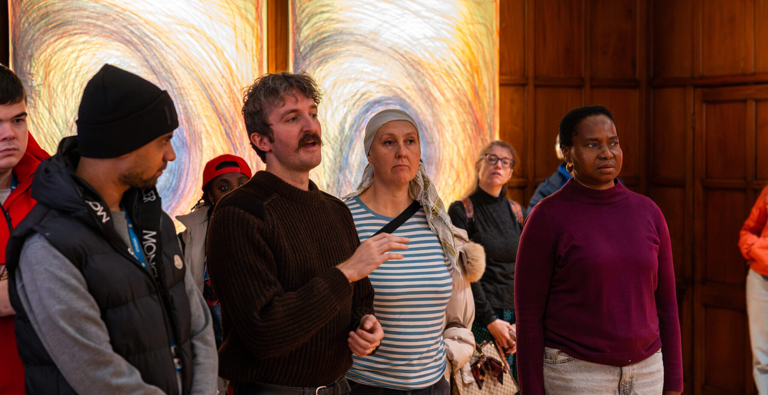 Turner Prize curator, Michael Raymond with Turner Prize winner, Nnena Kalu, and others